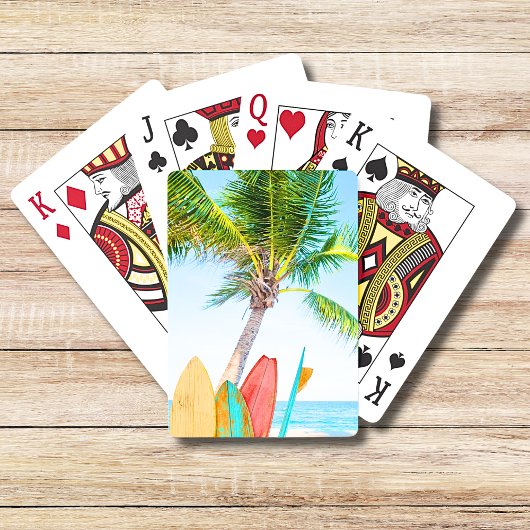 Jeu De Cartes Plage Tropical Surfboard