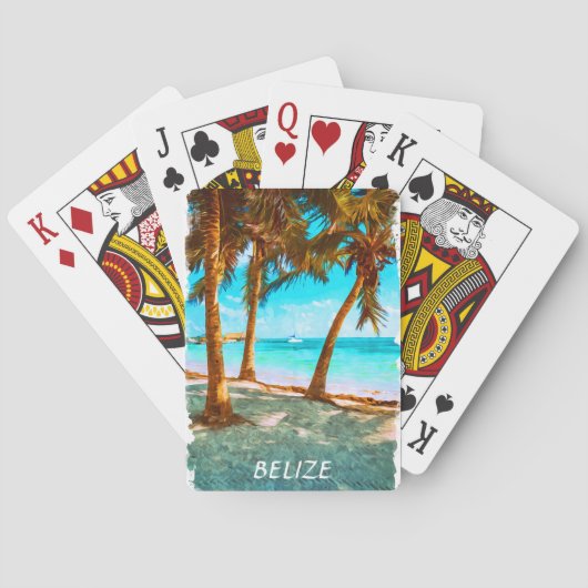 Jeu De Cartes Plage tropicale du Belize (dos)
