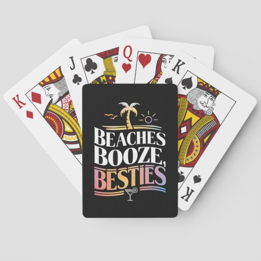 Jeu De Cartes Plages Booze & Besties Coconut Tree été (dos)