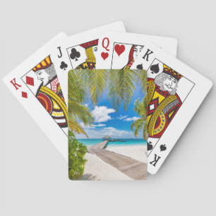 Jeu De Cartes Plages tropicales Jetty en bois des Maldives