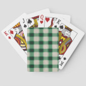 Jeu De Cartes Plaid à la crème verte (dos)