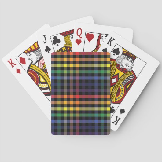 Jeu De Cartes Plaid arc-en-ciel (dos)