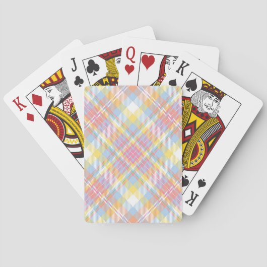 Jeu De Cartes Plaid en pastel de rayure (dos)