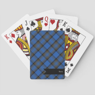 Jeu De Cartes Plaid Highland Teal et Blanc de l'Île de Skye
