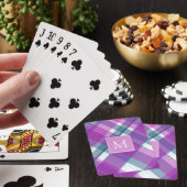 Jeu De Cartes Plaid Monogramme Violet Clair (In Situ)