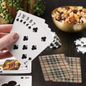 Jeu De Cartes Plaid — Noir et TAn (In Situ)