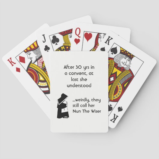 Jeu De Cartes Plaisanterie de nonne - nettoyez l'humour, (dos)