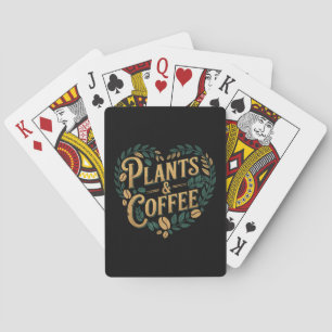 Jeu De Cartes Plantes & Café Drôle Jardinage Amateur de Plantes