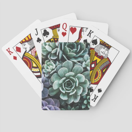 Jeu De Cartes Plantes vertes succulentes Nature (dos)