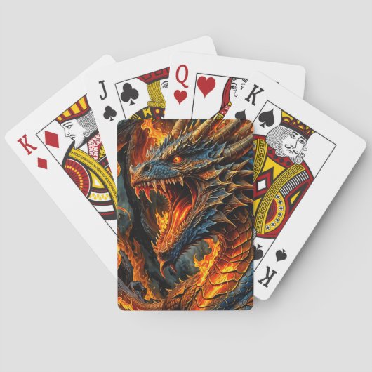 Jeu De Cartes Plaque de carte Dragon Fire (dos)