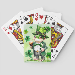 Jeu De Cartes Plaque de découpe irlandaise de grenouilles