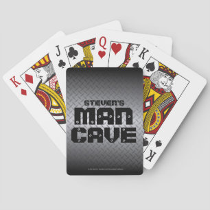 Jeu De Cartes Plaque diamant en acier noir Cave homme personnali