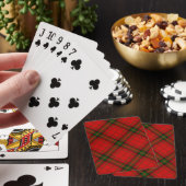 Jeu De Cartes Plaque rouge vert tartan MacDougall (In Situ)