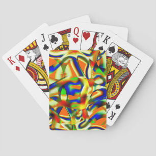 Jeu De Cartes Plaques de couleur sur bandes beiges verdâtres tor