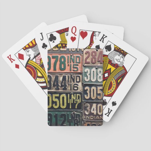 Jeu De Cartes Plaques de licence vintages (dos)