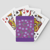 Jeu De Cartes Plate-forme d'art floral violet (dos)