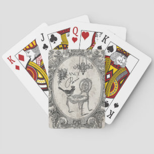 Jeu De Cartes Plate-forme de chaise des cartes française vintage