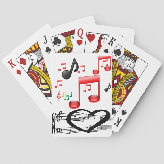 Jeu De Cartes Plateau de carte de lecture de musique (dos)