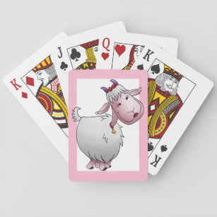 Jeu De Cartes Plateau de cartes, joli dessin de chèvre féminin