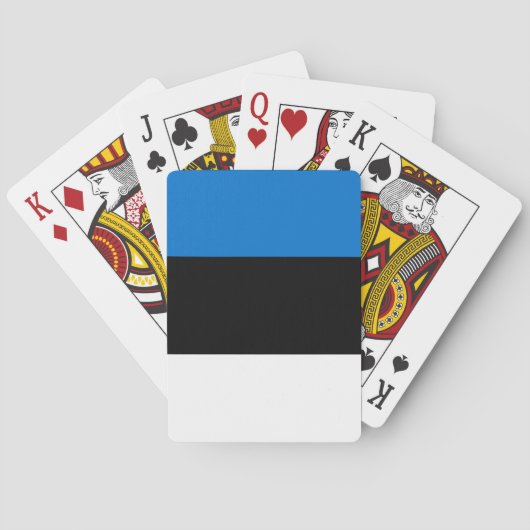 Jeu De Cartes Playing Cards with flag of Estonia (dos)