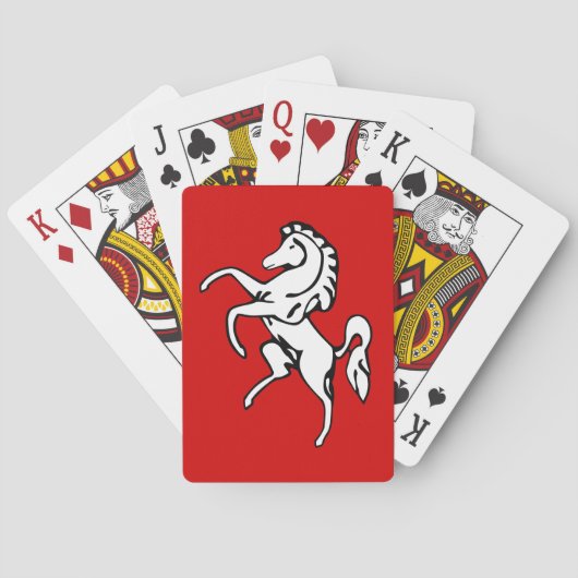 Jeu De Cartes Playing Cards with flag of Kent County (dos)