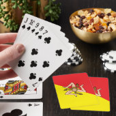 Jeu De Cartes Playing Cards with flag of Sicily (In Situ)
