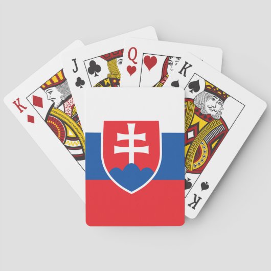 Jeu De Cartes Playing Cards with flag of Slovakia (dos)