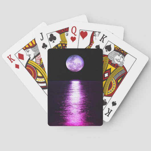 Jeu De Cartes Pleine lune reflet violet (dos)