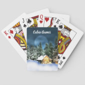 Jeu De Cartes Pleine lune Rustic Log Cabine (dos)