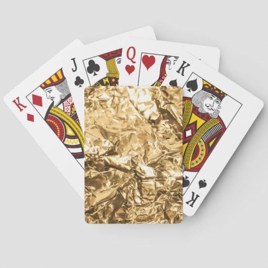 Jeu De Cartes Plis Dorés Écrasés (dos)
