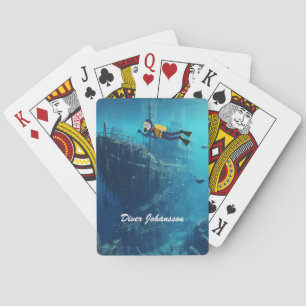 Jeu De Cartes Plongée sous-marine sur l'épave ancienne personnal