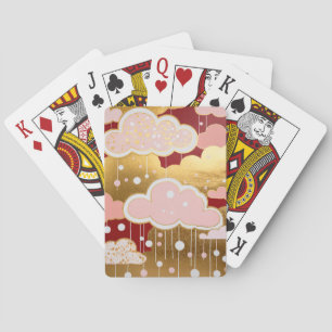 Jeu De Cartes Pluie cramoisie dorée