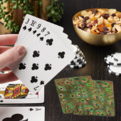Jeu De Cartes Plumes de paon vert Fond (In Situ)