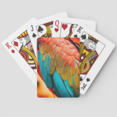 Jeu De Cartes Plumes de perroquet de Macaw proches (dos)