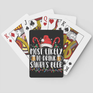 Jeu De Cartes Plus susceptible de boire la bière du Père Noël Bo