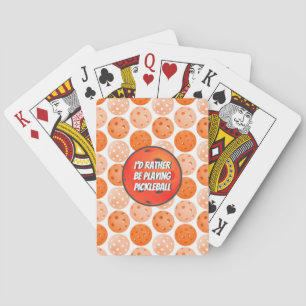 Jeu De Cartes Plutôt jouer Pickleball Orange Pickleballs