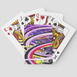 Jeu De Cartes Pneus à vélo Jouer des cartes colorées