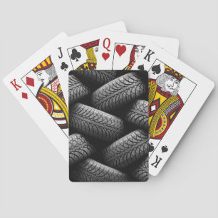 Jeu De Cartes Pneus de voiture noir