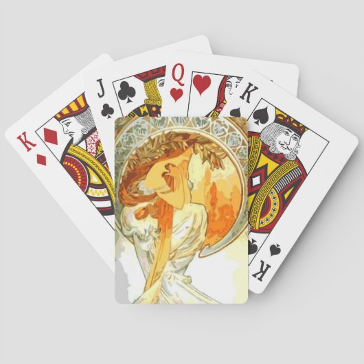 Jeu De Cartes Poésie d'Alphonse Mucha Jouer aux cartes (dos)
