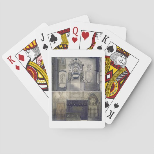 Jeu De Cartes Poets' Corner, planche F de 'Westminster Abbey', e (dos)