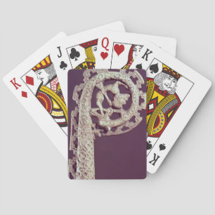 Jeu De Cartes Poignée découpée de l'escroc d'un évêque, os