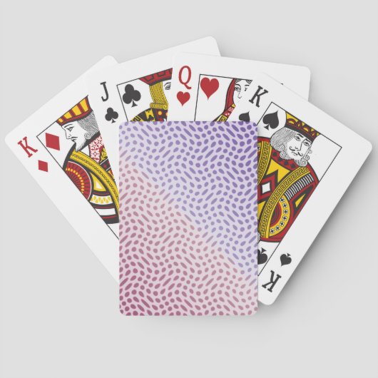 Jeu De Cartes Points en rose et magenta (dos)