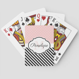 Jeu De Cartes Points et rayures mignons