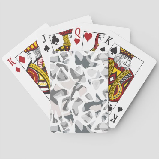 Jeu De Cartes Points gris clair motif Abstrait tacheté (dos)