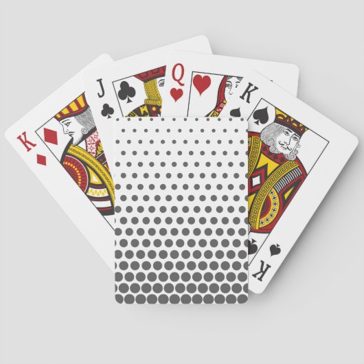 Jeu De Cartes Points gris modernes blancs (dos)