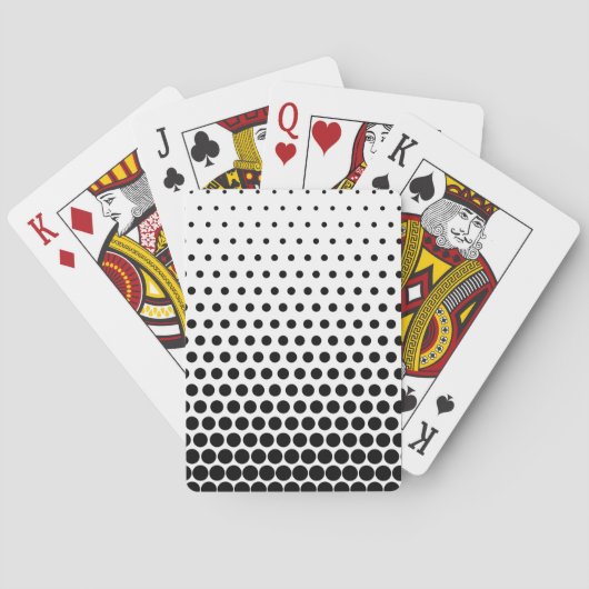 Jeu De Cartes Points noirs modernes blancs (dos)