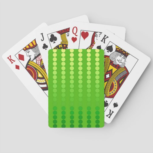 Jeu De Cartes Points satinés - nuances vert citron (dos)