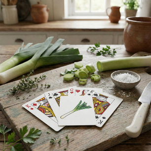 Jeu De Cartes Poireau vert simple légume