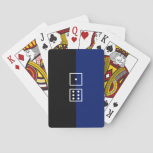 Jeu De Cartes Pois de dés motif bleu /noir