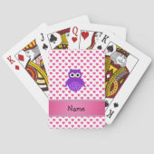 Jeu De Cartes Pois pourpre nommé fait sur commande de coeurs de (dos)